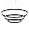 Nowoczesna lampa wisząca do salonu czarne ringi LED GALAXIA ML8424 MILAGRO